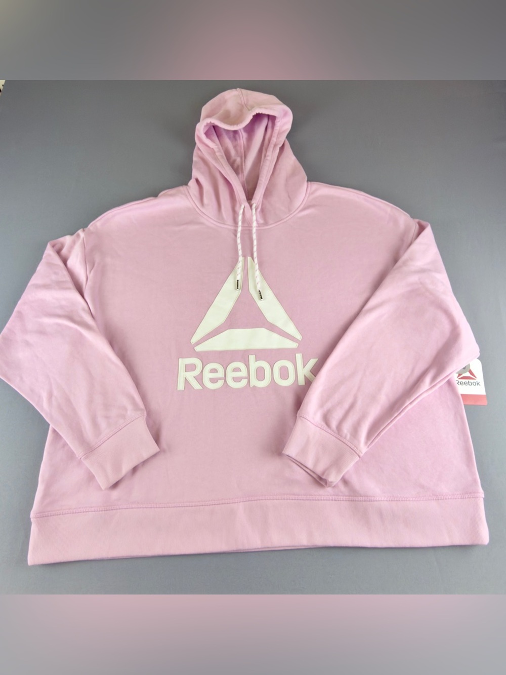 Reebok Pink Logo Hoodie Pullover